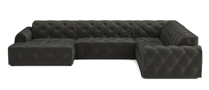 Ecksofa U-form, Stil Chesterfield 334x254x80 cm Candi