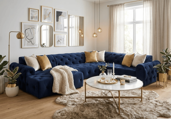 Ecksofa mit eleganter Steppung CANDY 334x254 cm