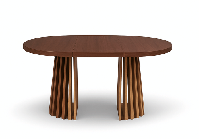 Runde Tisch, Holztisch, Esstisch, Klapptisch 110-210 cm T-77