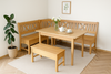 Küchen Kollektion Essgruppe Frühstückecke Holz Buche Eckbank Kuchenbank 175x175 cm Massivholz Merlin