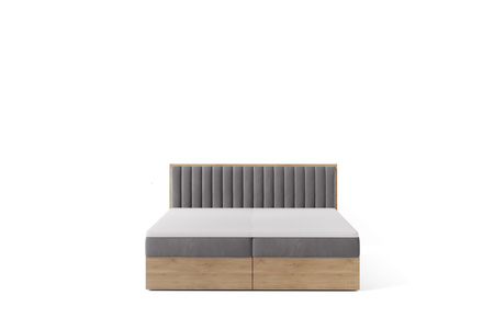 Polsterbett Doppelbett 140x200 mit Bettkasten und Komfort Matratze Pocket H4 – Modernes Boxspringbett Bettgestell LIVANO mit Stauraum für Schlafzimmer