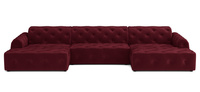 Luxus Ecksofa mit gesteppter Polsterung U-form 390x170x80 cm Candi