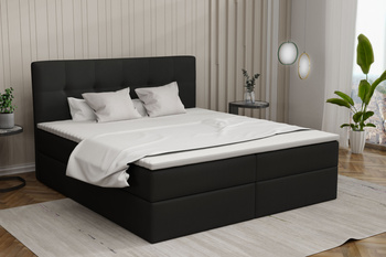 Boxspringbett 120x200 mit Bettkasten - Bett mit Matratze und 2 Bettkästen - Schlafzimmerbett mit Topper - Bequemes und Elegantes Doppelbett Holly