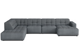 Ecksofa U-form links 364x262x70 cm modular Sofa Bergi