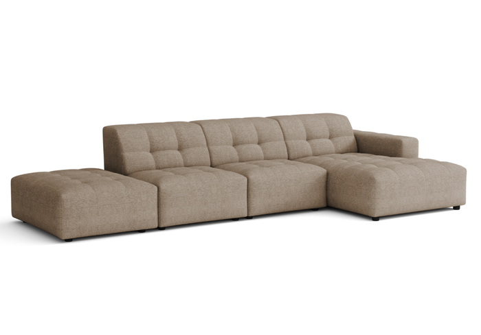5-Sitzer-Ecksofa mit Ottomane BERGO 341 × 166 cm