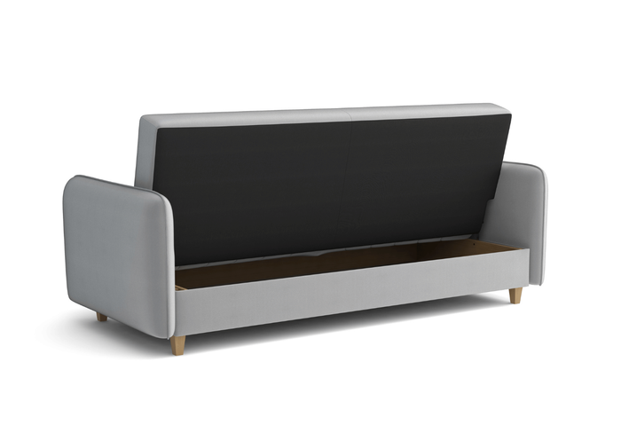 Sofa mit Schlaffunktion, Bettcouch, Schlafsofa mit Bettkasten Modeno 210x97x90 cm