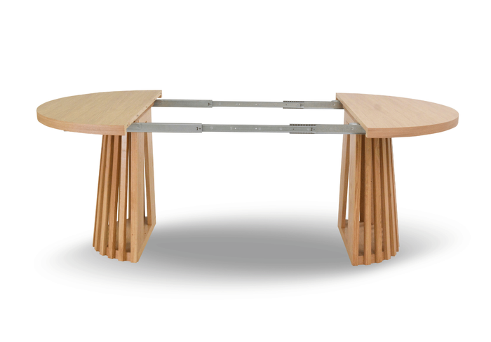 Runde Tisch, Holztisch, Esstisch, Klapptisch 110-210 cm T-77