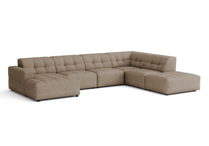 Ecksofa U-form links 364x262x70 cm modular Sofa Bergi 