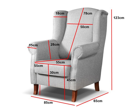 Sessel, Relaxsessel 123x105x85 cm Londyn