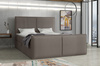 Boxspringbett mit Topper und Bettkasten, Polsterbett, Doppelbett, Bett 120x200 cm Calipso Grau