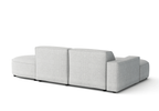 Ecksofa Lucas Beige mit Chromfüßen 284x166x70 cm Hochwertiges Designsofa