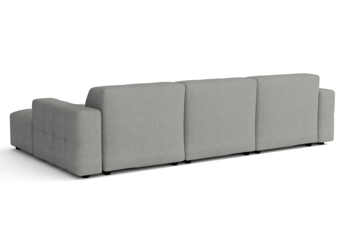 Modulare Ecksofa L-form Rechts Bergi 284x166x70 cm Creme