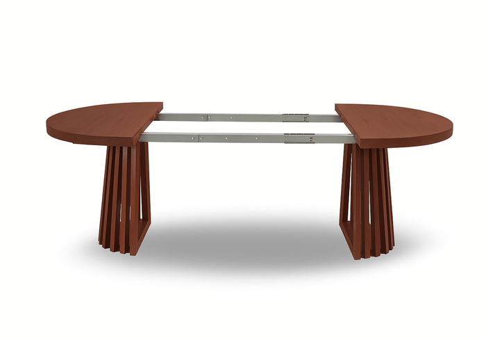 Runde Tisch, Holztisch, Esstisch, Klapptisch 110-210 cm T-77