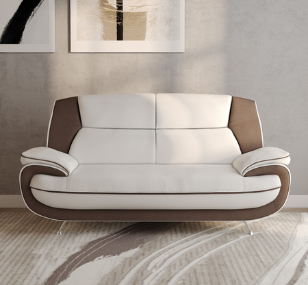 Design-Sessel Onyx in Braun-Weiß – Moderner Loungesessel mit ergonomischem Komfort & Premium-Polsterung
