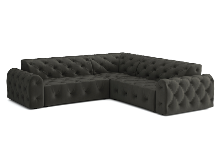 Ecksofa 254x254x80 cm Stil Chesterfield Candi
