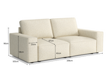 Sofa 3-Sitzer 206x102x90 cm Fergi Beige