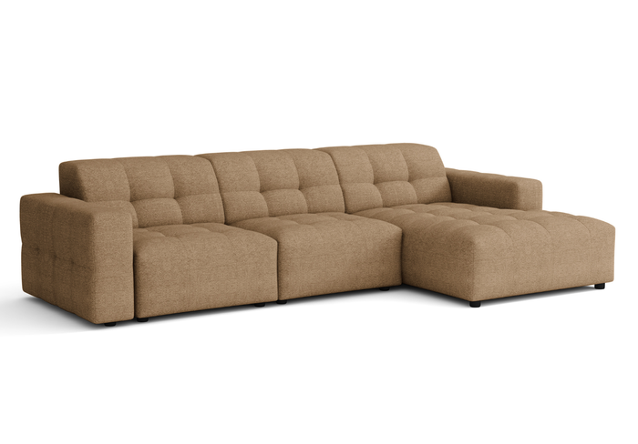 Modulare Ecksofa L-form Rechts Bergi 284x166x70 cm Creme