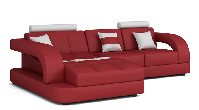 Eckcouch Eckgarnitur Kunstleder 294x187x87 cm Ecksofa Brix