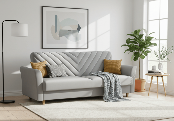 Sofa mit Schlaffunktion, Bettcouch, Schlafsofa mit Bettkasten Marino 210x97x90 cm