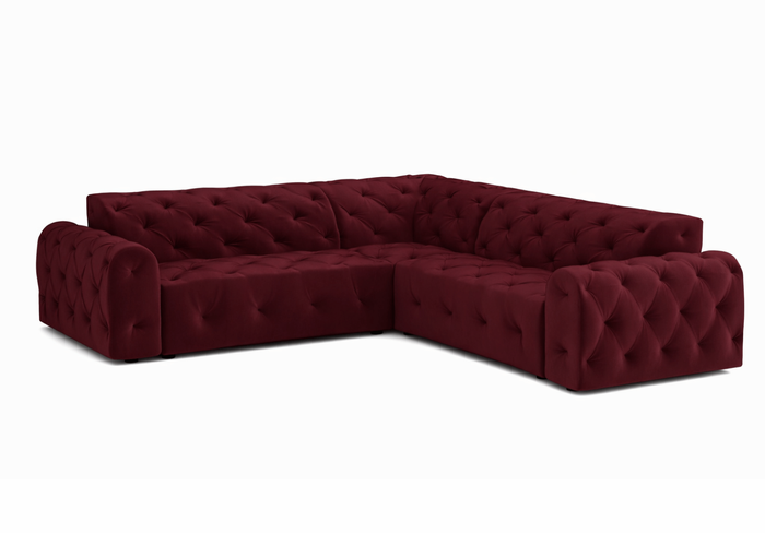 Ecksofa 254x254x80 cm Stil Chesterfield Candi