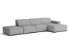 Ecksofa Rechts 4 Teile 341x102x70cm Lucas