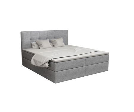 Boxspringbett 180x200 mit Bettkasten - Bett mit Matratze und 2 Bettkästen - Schlafzimmerbett mit Topper - Bequemes und Elegantes Doppelbett Holly