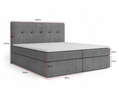 Boxspringbett 160x200 mit Bettkasten - Bett mit Matratze und 2 Bettkästen - Schlafzimmerbett mit Topper - Bequemes und Elegantes Doppelbett Holly