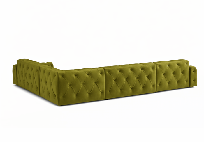 Ecksofa 254x254x80 cm Stil Chesterfield Candi