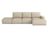 Modulare Ecksofa Links 341x166x90 cm L-form Fergi 