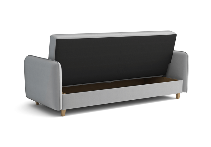 Sofa mit Schlaffunktion, Bettcouch, Schlafsofa mit Bettkasten Modeno 210x97x90 cm