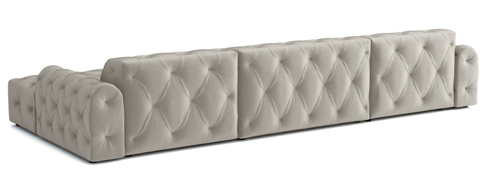  Luxus Ecksofa mit gesteppter Polsterung U-form 390x170x80 cm Candi