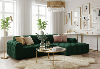 Ecksofa L-form 260x170x80 cm Chesterfield Candi