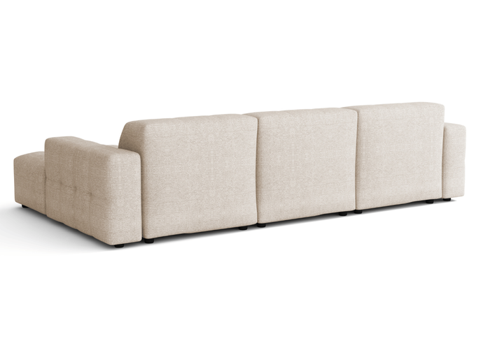 Modulare Ecksofa L-form Rechts Bergi 284x166x70 cm Creme