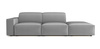 Sofa mit Hocker, 3-Sitzer 262x102x70 cm