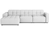 Modulare Ecksofa L-form Rechts Bergi 284x166x70 cm Creme