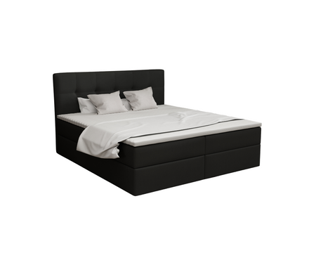 Boxspringbett 160x200 mit Bettkasten - Bett mit Matratze und 2 Bettkästen - Schlafzimmerbett mit Topper - Bequemes und Elegantes Doppelbett Holly