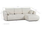 Ecksofa mit Schlaffunktion und Bettkasten, L-form 255x165x91 cm Lola
