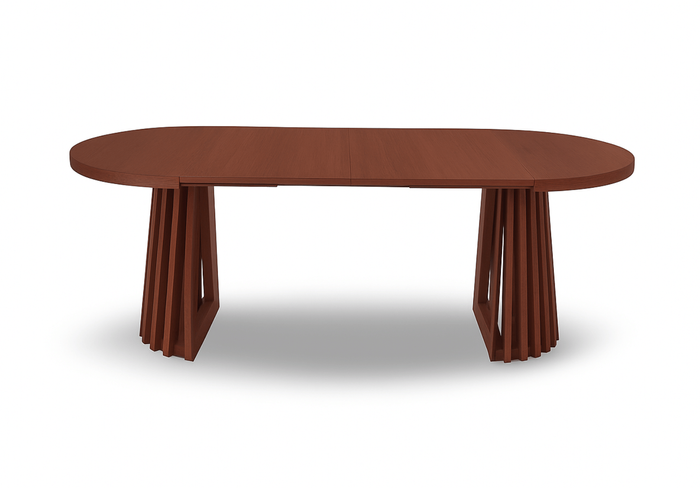 Runde Tisch, Holztisch, Esstisch, Klapptisch 110-210 cm T-77