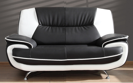 Sofa 2-Sitzer Couch Kunstleder Industrieleder 168x87x89 cm Onyx