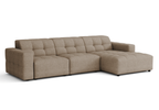 Modulare Ecksofa L-form Rechts Bergi 284x166x70 cm Creme