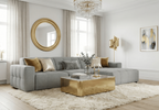Modulare Ecksofa L-form Rechts Bergi 284x166x70 cm Creme