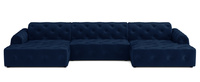 Luxus Ecksofa mit gesteppter Polsterung U-form 390x170x80 cm Candi