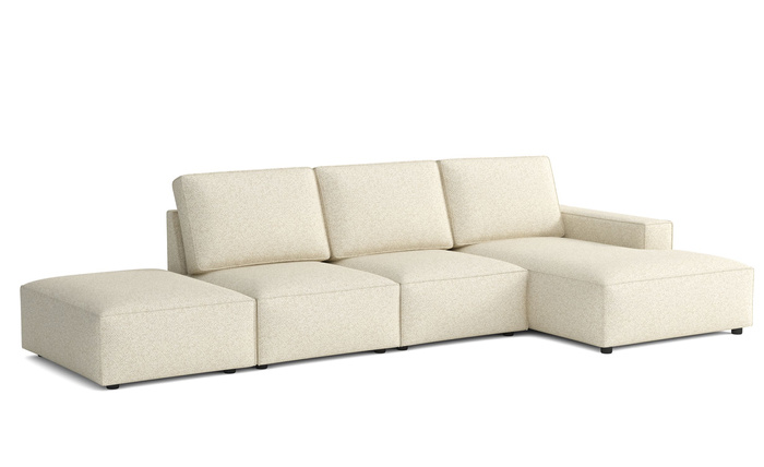 Modulare Ecksofa Links 341x166x90 cm L-form Fergi 