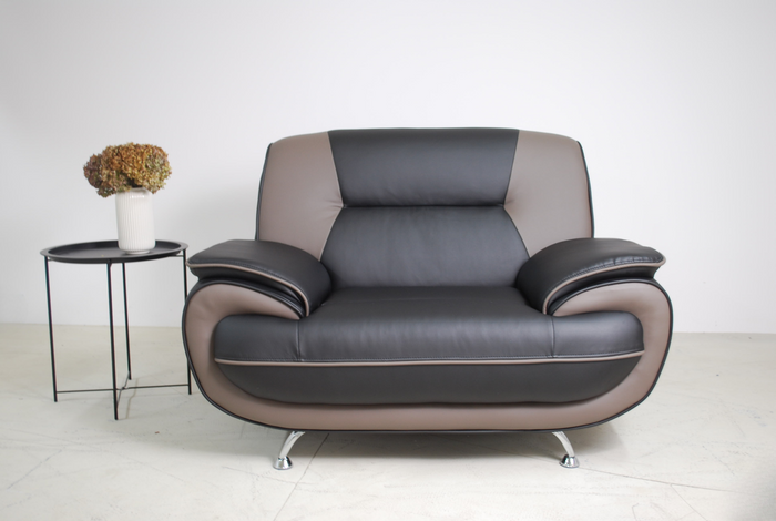 Design-Sessel Onyx in Schwarz-Braun – Moderner Loungesessel mit ergonomischem Komfort & Premium-Kunstleder