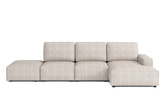 Modulare Ecksofa Links 341x166x90 cm L-form Fergi 