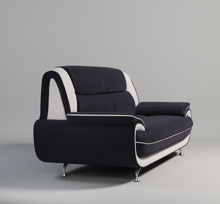 Sofa 3-Sitzer Couch Kunstleder ONYX 198x87x89 cm Kunstledersofa 3-er 