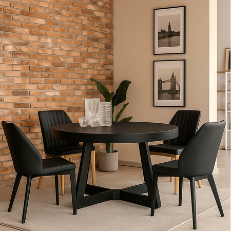 Runder Tisch, Esstisch, Holztisch T40 130-230 cm