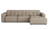 Modulare Ecksofa L-form Rechts Bergi 284x166x70 cm Creme