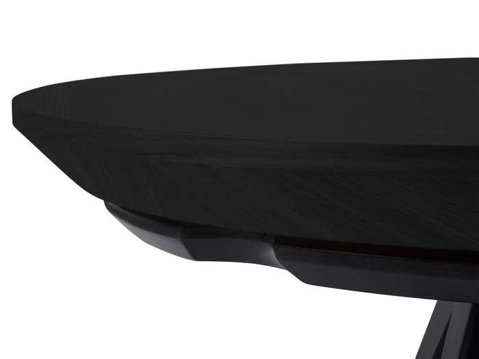 Runder Tisch, Holzplatte, Metallgestel T 49