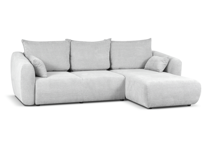 Ecksofa mit Schlaffunktion und Bettkasten, L-form 255x165x91 cm Lola